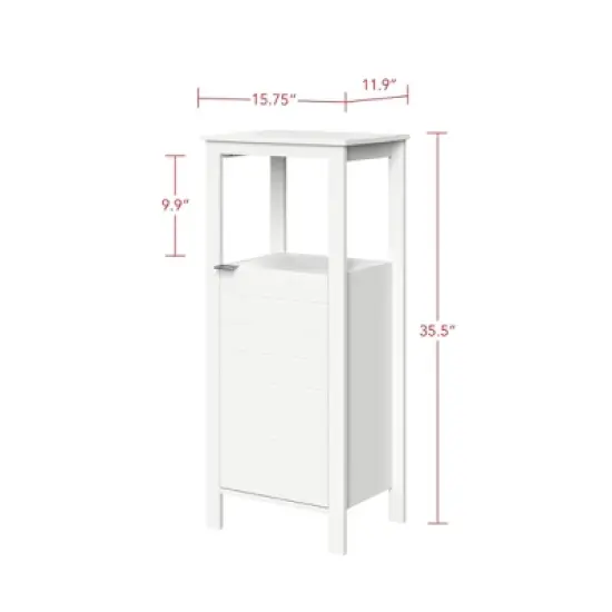 Madison Collection Single Door Floor Cabinet White - RiverRidge Home image {4}