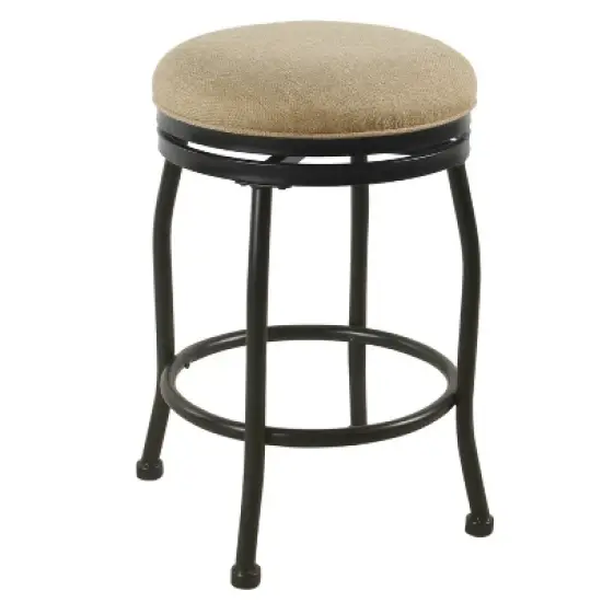 24" Swivel Counter Height Barstool with Metal Legs - HomePop image {6}