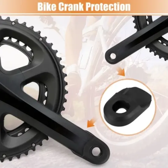 Unique Bargains Soft Plastic Bicycle Bike Cycling Crank Boot Protector Crank Cover 2 Pcs image {2}