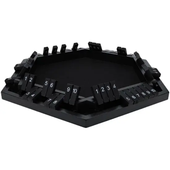 Pacific Shore Games 6 Player 14 in. Shut The Box Board Game, Wood image {4}