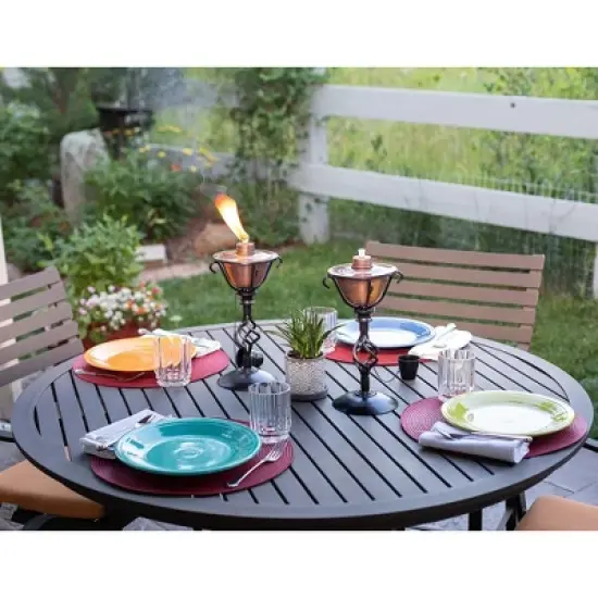 BirdRock Home 2-Pack Outdoor Wide Conical Torches - Tabletop Stand - Copper image {3}