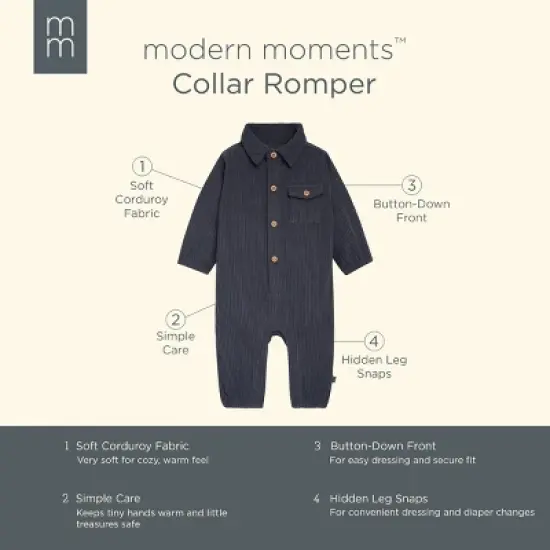 Modern Moments&trade; by Gerber Baby Boys' Corduroy Romper image {5}
