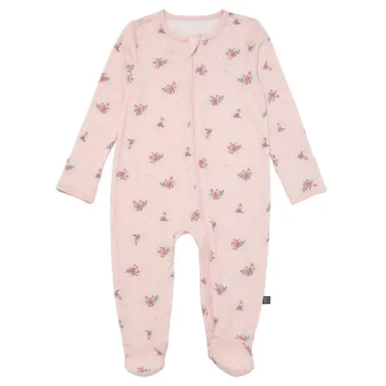 Modern Moments&trade; by Gerber Baby Girls' 2-Pack Sleep 'N Play With Mittens, Pink Roses image {1}