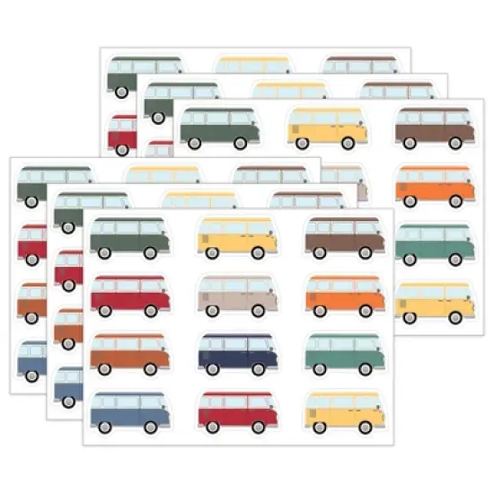 Teacher Created Resources&reg; Moving Mountains Road Trip Camper Vans Mini Accents, 36 Per Pack, 6 Packs image {3}