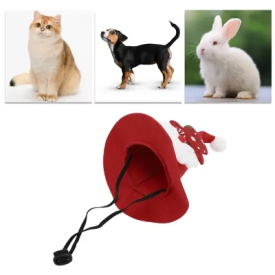 Unique Bargains Halloween Pet Holiday Headdress 5.91"x5.51" Red 1 Pc image {4}