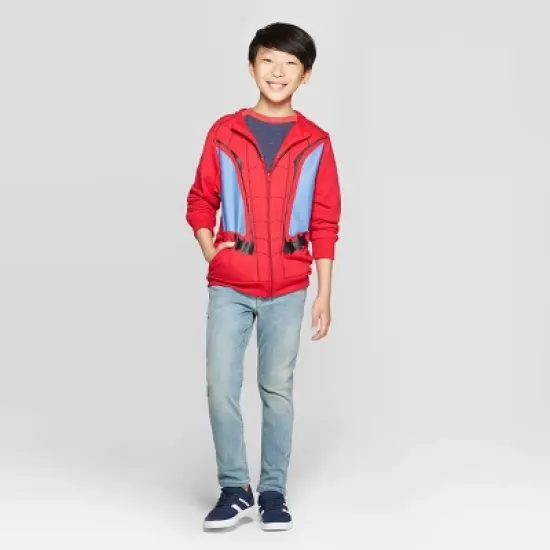 Kids' Spider-Man Costume Fleece Sweatshirt - Red image {2}
