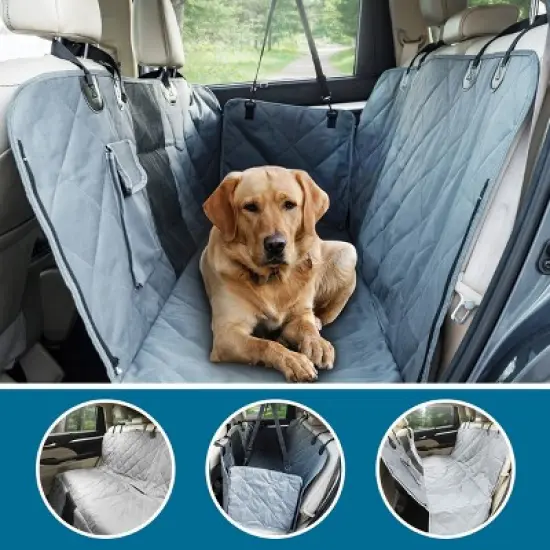 PAWBEE Dog Car Seat Covers - Nonslip Scratchproof Dog Car Seat Cover for Pets - Waterproof Pet Hammock with Front Mesh Window for car, SUV, Truck image {3}