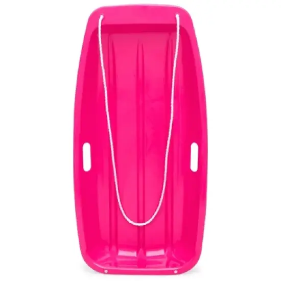 Best Choice Products 35in Kids Outdoor Plastic Sport Toboggan Winter Snow Sled Board w/ Pull Rope, 2 Handles image {8}
