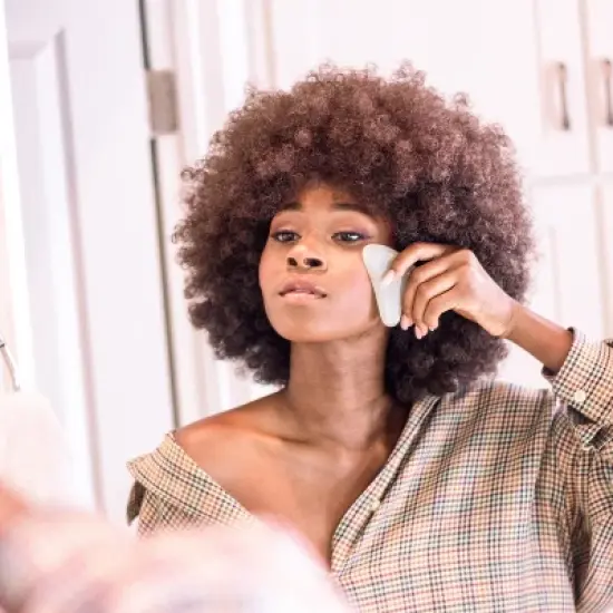 Beauty by Earth Jade Gua Sha Tool for Face, Massage Stone image {6}