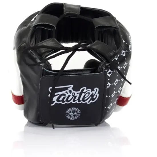 Fairtex HG10 Headgear Head Guard Super Sparring - Black & White image {4}