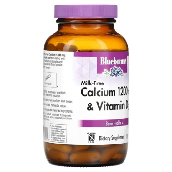 Bluebonnet Nutrition Calcium & Vitamin D3, Milk-Free, 120 Softgels image {3}