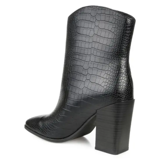 Journee Collection Womens Brekinn Tru Comfort Foam Pull On Stacked Heel Booties image {6}