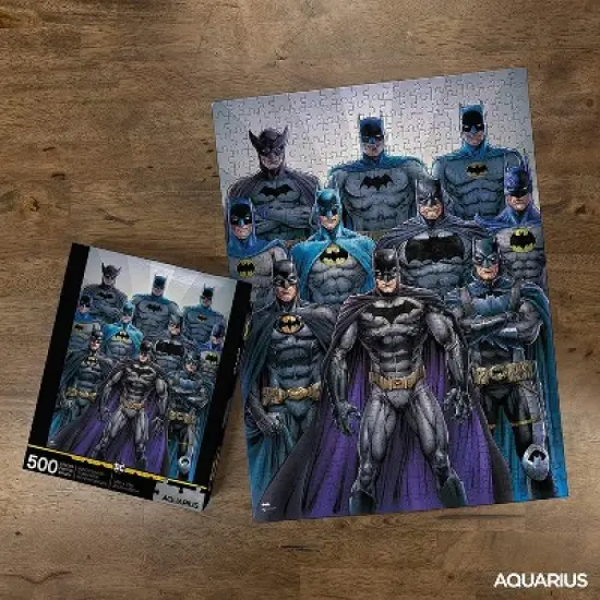 Aquarius Puzzles DC Comics Batman Batsuits 500 Piece Jigsaw Puzzle image {2}