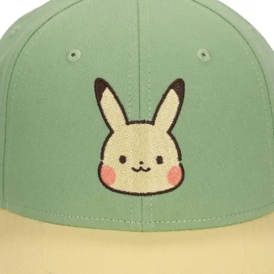 Pokemon Chibi Pikachu Women's Green Baseball Cap image {2}