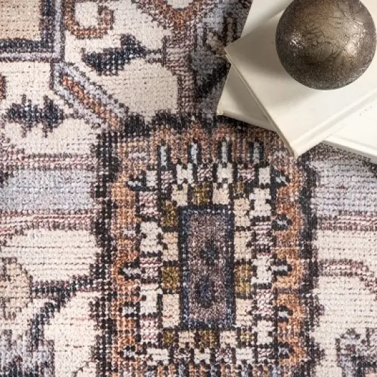 nuLOOM Sasha Machine Washable Medallion Area Rug image {5}