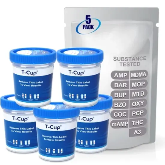 Mintegrity 5 Pack 12-Panel Instant at Home Urine Drug Test Kits | Multi-Panel Urine Screening Testing Kit with Adulteration Test | MT-TDOA-6125A3 image {5}