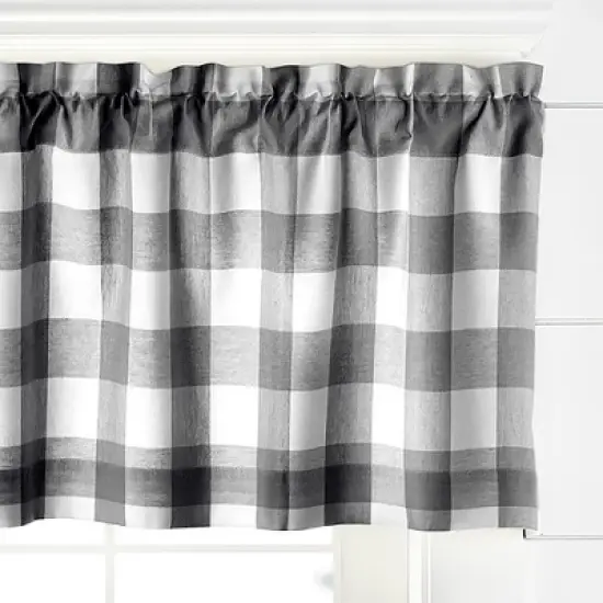 Farmhouse Living Buffalo Check Window Valance - 60" x 15" - Elrene Home Fashions image {2}