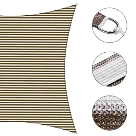 LAGarden 23x22 Ft HDPE Rectangle Sun Shade Sail image {1}