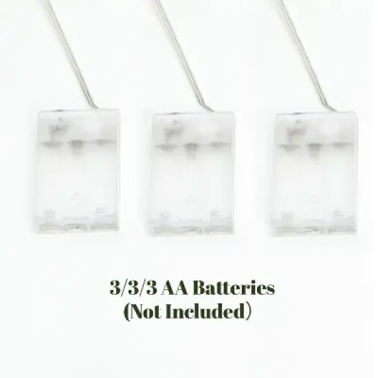 LuxenHome 3-Piece Snowflake Holiday Decoration Set with Battery-Operated Lights Clear image {4}