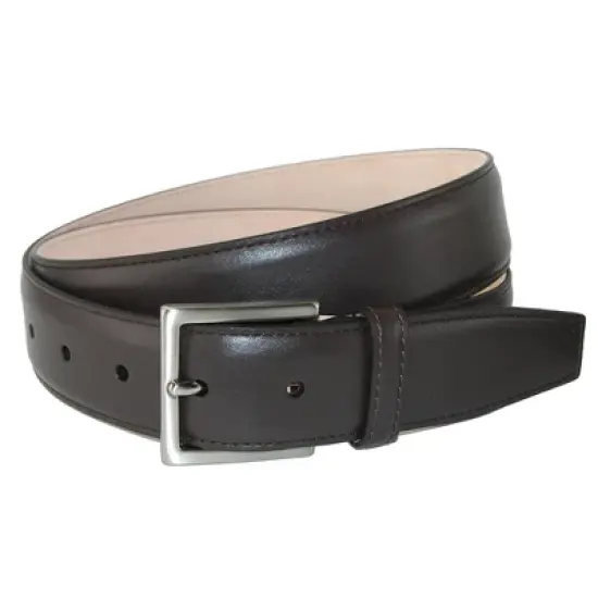 CrookhornDavis Men's Como Calfskin Dress Belt with Solid Brass Buckle image {3}
