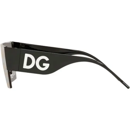 Dolce & Gabbana DG 2233 3277K1 Unisex Shield Sunglasses Black 43mm image {2}