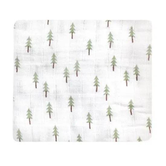 Hudson Baby Infant Boy Cotton Muslin Swaddle Blankets, Woodland 3-Pack, One Size image {1}