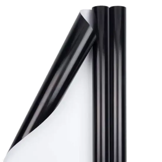 JAM PAPER Black Glossy Gift Wrapping Paper Roll - 2 packs of 25 Sq. Ft.: Solid Paper for All Occasions, Love & Romance image {4}