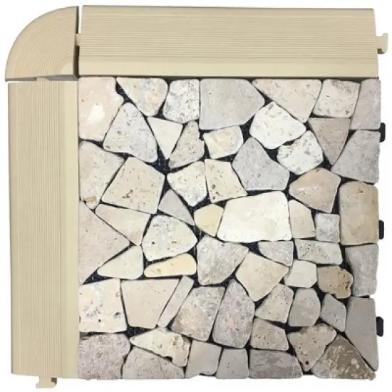 Courtyard Casual Tile Edge Kit (Off White), 20 Edge and 4 Corners image {6}