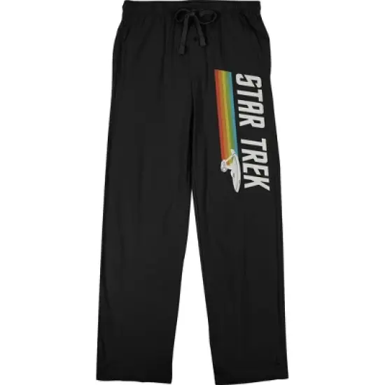 Star Trek Original Series Enterprise In Motion Men's Black Sleep Pajama Pants image {7}