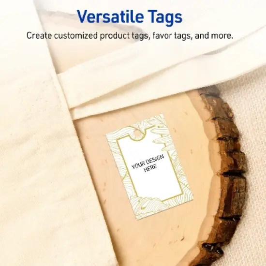 Avery Rectangle Tags, Pre-Printed Gold Florals, 2" x 3" image {5}