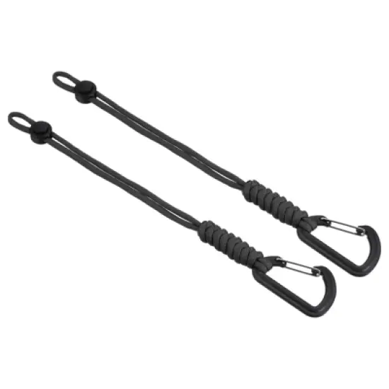 Unique Bargains Adjustable Camping Hiking Paracord Carabiner Braided Lanyards 2 Pcs 10" image {7}