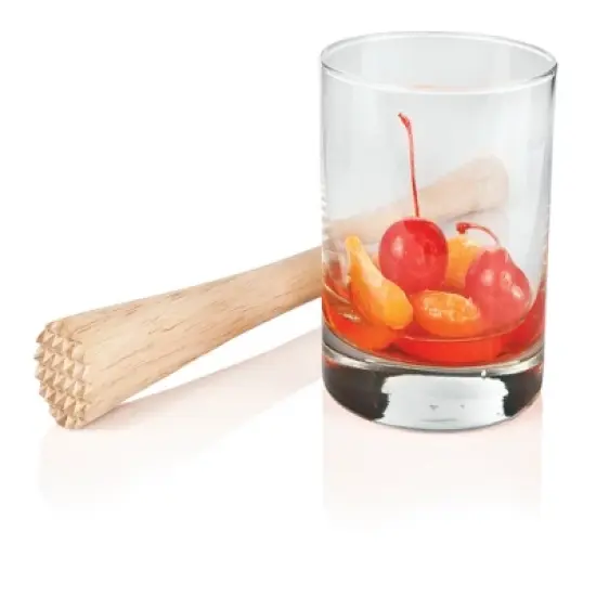 True Smash Wooden Muddler, Durable Cocktail Muddlers, Herbs and Fruit Crushers, Home Bar Accessories, 9.75", Brown Finish, Set of 1 image {8}