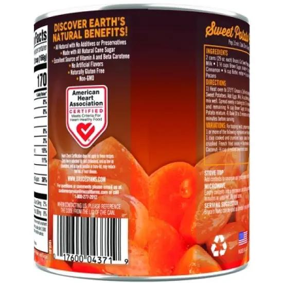 Bruce's Yams Cut Sweet Potatoes in Syrup, Canned Vegetables, 29 oz (Pack of 2) image {4}