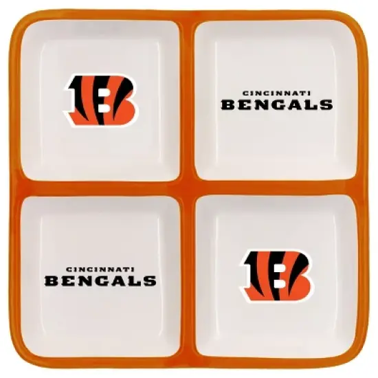 NFL Cincinnati Bengals 4-Section Square Tray image {2}