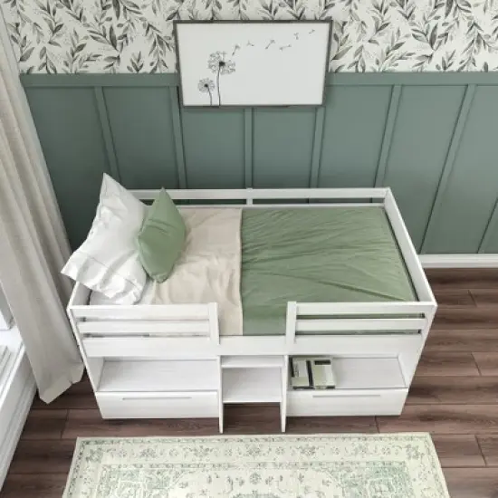 Max & Lily Farmhouse Low Loft with 2 Drawers image {5}