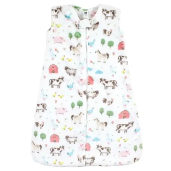 Hudson Baby Infant Girl Plush Sleeping Bag, Sack, Blanket, Girl Farm Animals image {2}