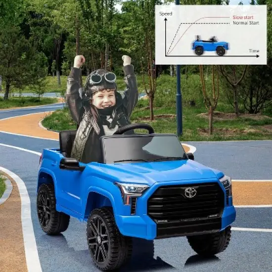 12V Licensed Toyota Tundra Kids Electric Truck, Battery-Powered Off-Road Ride-On Car with Remote Control, 3 Speeds, LED Lights, MP3, Ages 3-6 image {6}