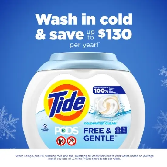 Tide Pods Laundry Detergent Pacs - Free & Gentle image {14}
