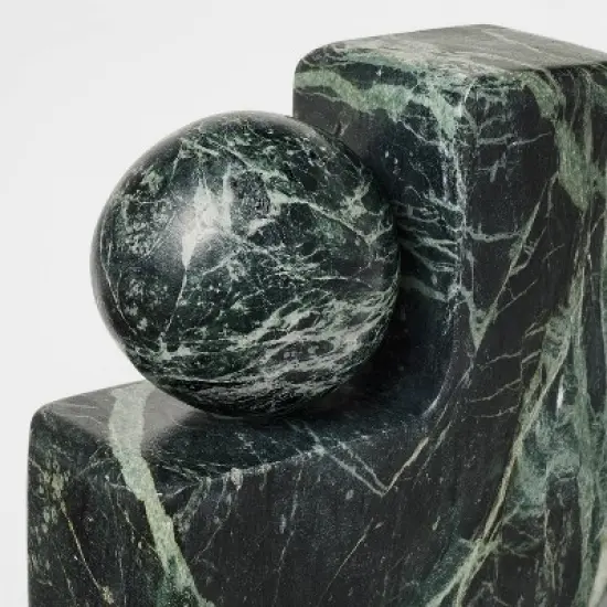 Set of 2 Marble Bookends Green - Threshold&trade; designed with Studio McGee image {2}