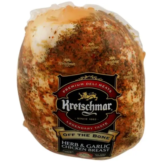 Kretschmar Off the Bone Herb & Garlic Chicken Breast - Deli Fresh Sliced - price per lb image {9}