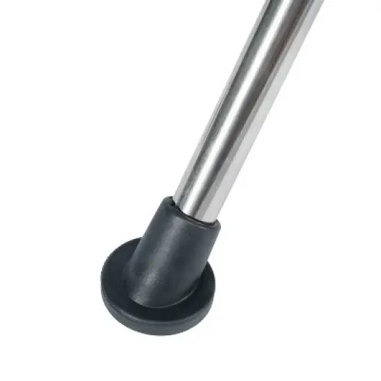 Flash Furniture Medical Grade Folding Travel Toilet with Cushioned Seat and Non-Slip Feet-SIL/BK image {5}