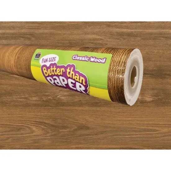 Teacher Created Resources&reg; Fun Size Better Than Paper&reg; Bulletin Board Roll, 18" x 12', Classic Wood image {1}