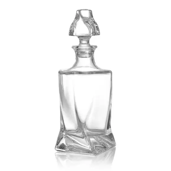 NutriChef Glass Liquor Decanter for Brandy, Wine, Whiskey or Vodka - Food Grade Safe - 750ml/25.36 oz image {3}