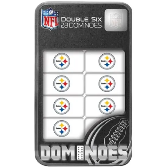 MasterPieces Officially Licensed NFL Pittsburgh Steelers 28 Piece Dominoes Game for Adults image {1}