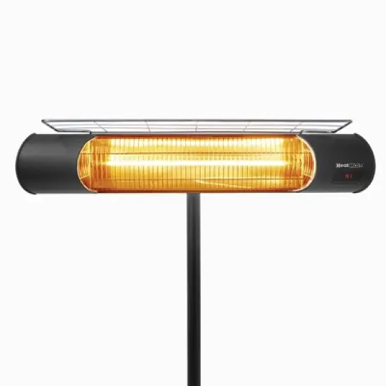 Sengoku HeatMate Weatherproof Outdoor Graphite Heater with Tripod Stand and Remote Control for Decks, Patios, and Backyard Areas, Black (2 Pack) image {2}