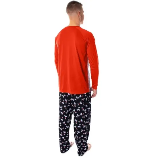 Peanuts Men's Joe Cool Snoopy Pajamas Raglan Shirt And Pant 2 PC Pajama Set image {2}