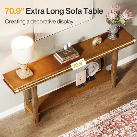 Tribesigns 70.9" Wood Entryway Console Table image {4}