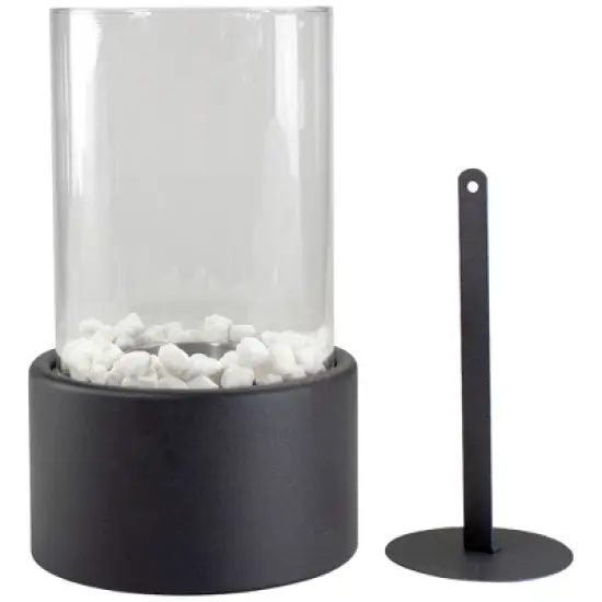 Northlight 10.5" Bio Ethanol Round Portable Tabletop Fireplace with Black Base image {2}