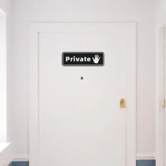 Unique Bargains Acrylic Self-Adhesive Office Business Private Door Sign image {5}