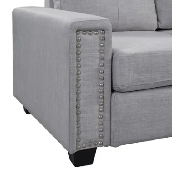 108" Reversible L-Shape Sectional Sofa Couch with Storage Ottoman-ModernLuxe image {11}